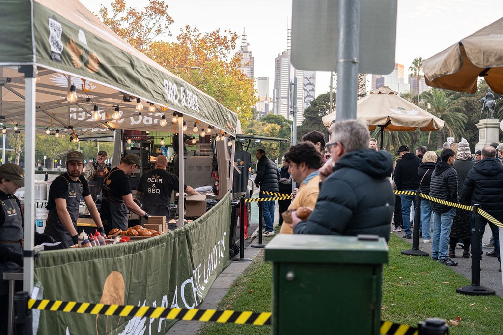Order dockets at the Parachute Landing marquee, Anzac Day 2026