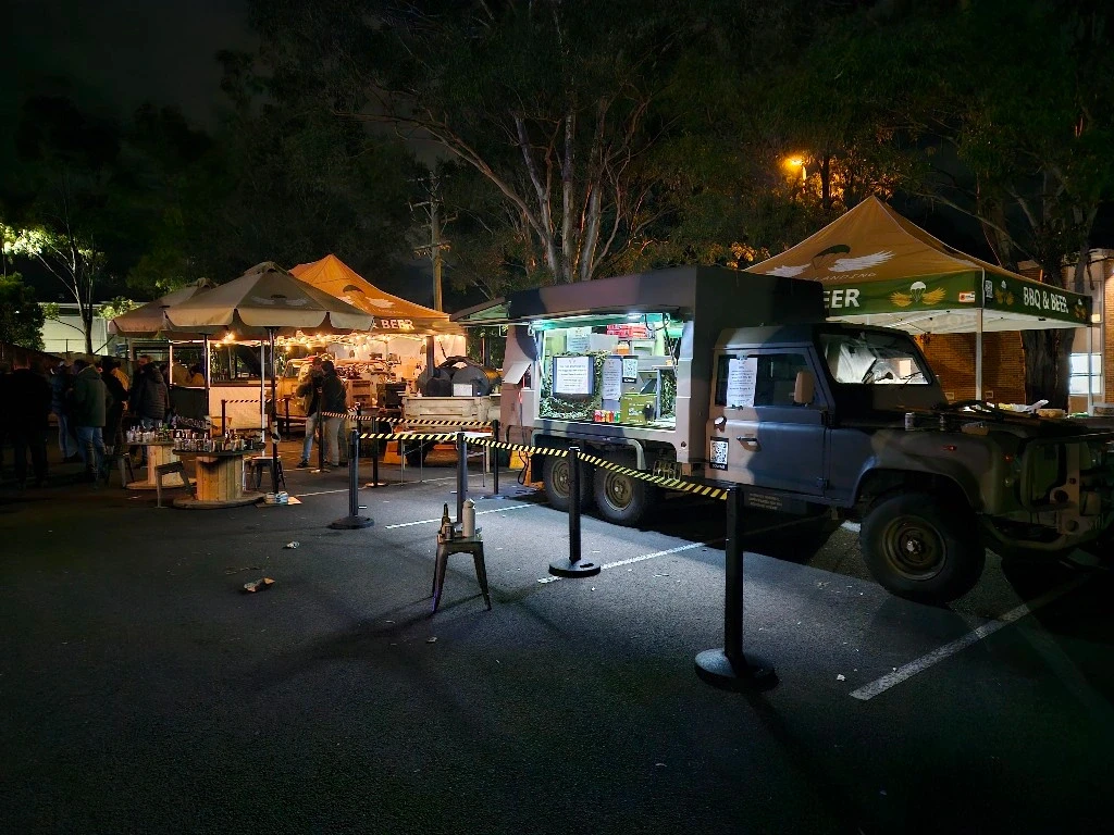 Parachute Landing GMV and LRPV setup at night