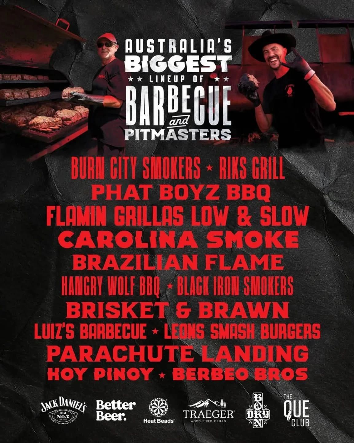 Parachute Landing Texas BBQ spread